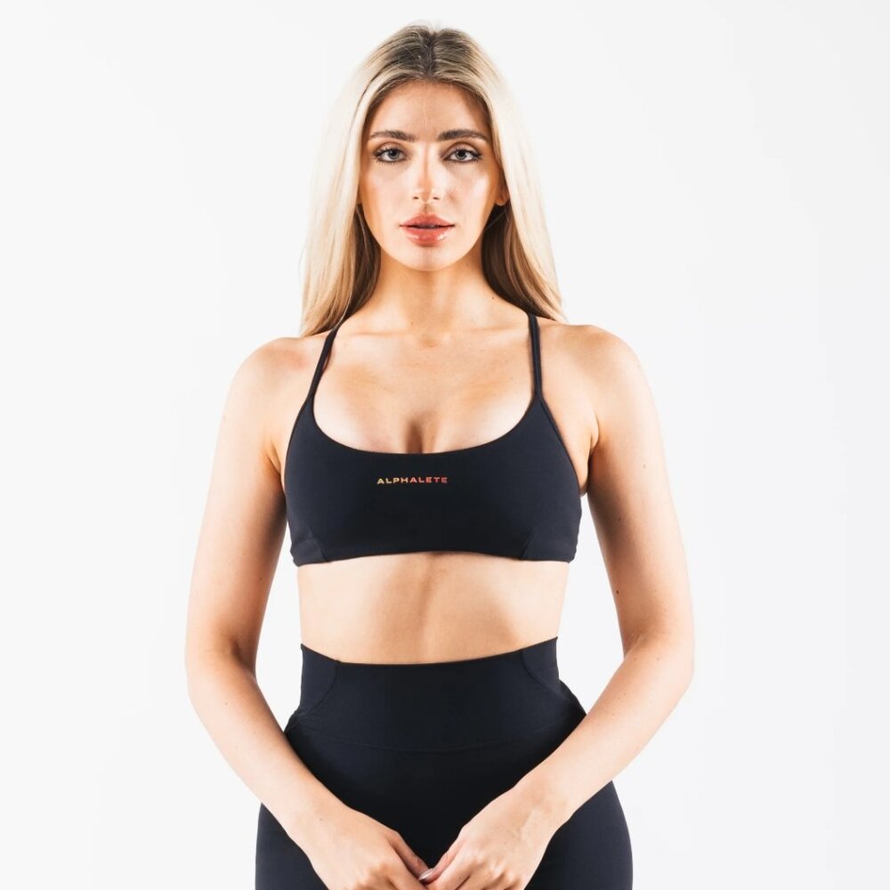 Alphalete Aura 3 strap bra - Blackfire